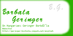 borbala geringer business card